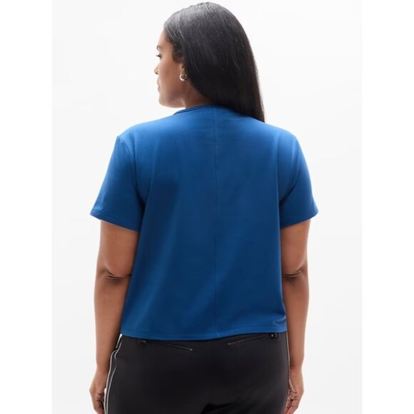 Athleta L Supima Cotton Essenital Tee Maritime Blue Large Regular - Picture 4 of 5